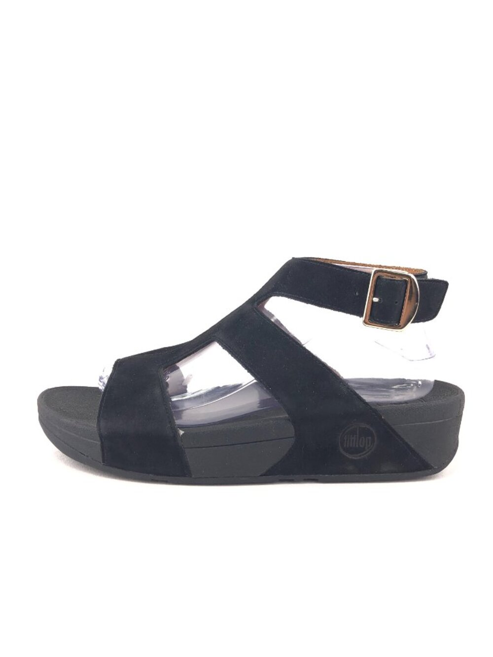 FitFlop Arena Black Suede Summer Sandals 10